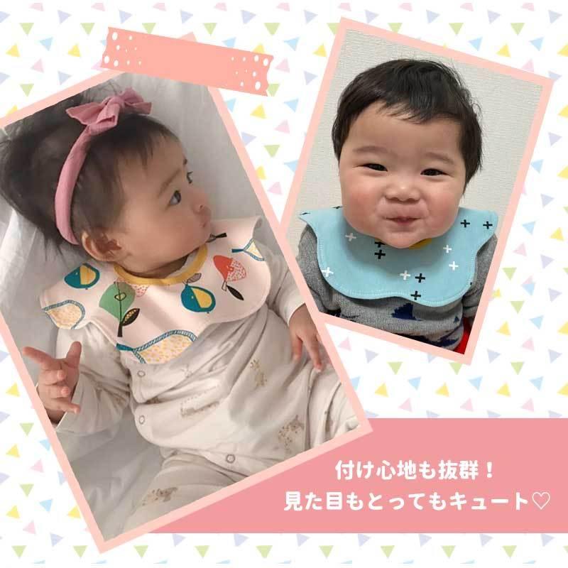スタイ 5枚セット おしゃれ 360度 よだれかけ男の子 女の子 防水 前掛け まるいスタイ ビブ ベビー 赤ちゃん キッズ 子供 綿100% コットン|marine-blue|08