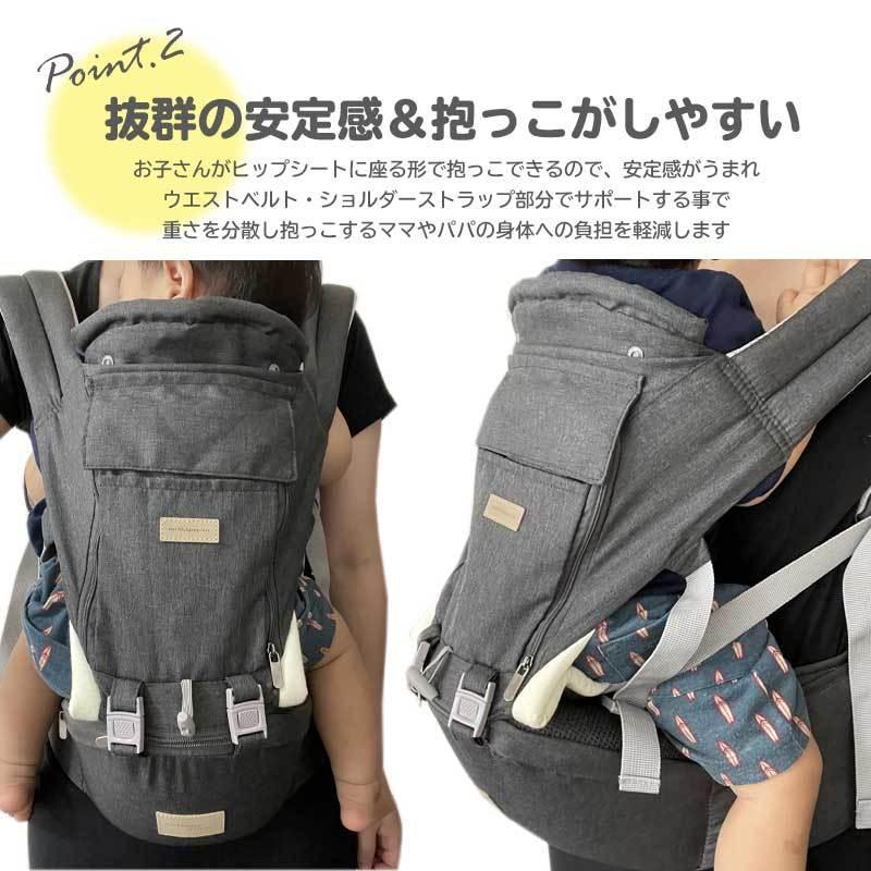 抱っこ紐 ヒップシート 3WAY 多機能 ベビーキャリア ウエストキャリー
