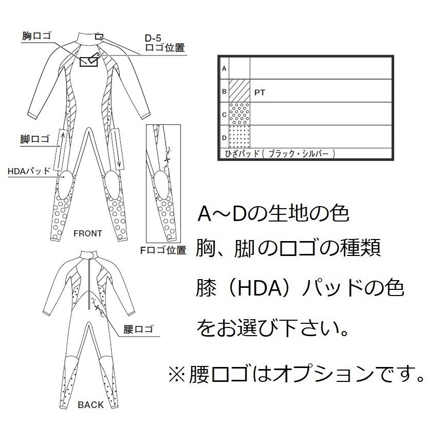 ダイビング用ウェットスーツ 3mm セミオーダー 女性用 ワンピース 【25サイズ・色・ロゴ 選択可能】 TUSA WEJ903｜marine-club-kawauso｜04