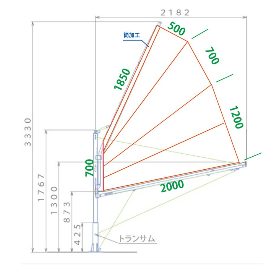 ワイズギアローマストスパンカー ワイズギア 小型スパンカーセット（20〜26FT）ローマストタイプ【送料