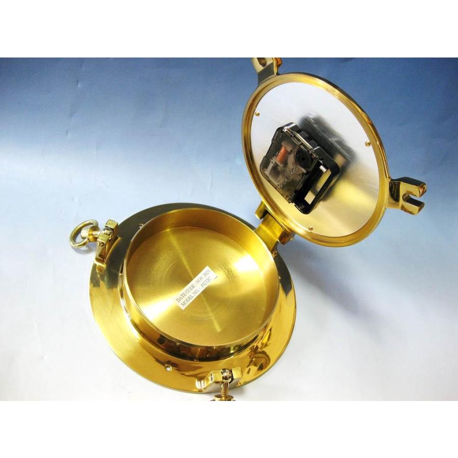 インテリア マリン時計、船舶窓ミラー、イカリ4点セット 年代物