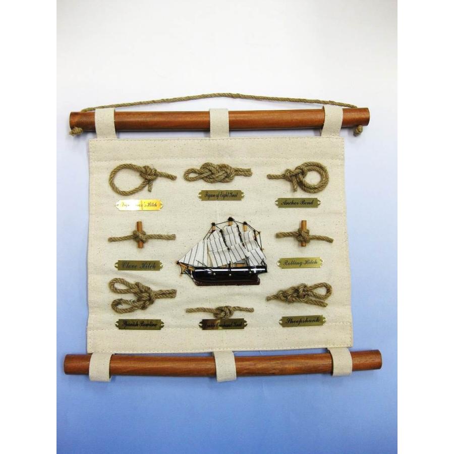 ロープワークのタペストリー 壁掛け マリン系装飾 : マリンガイド