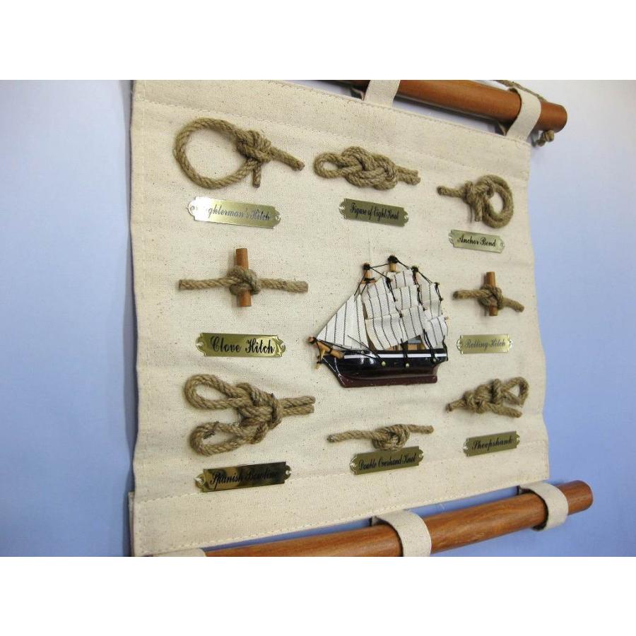 ロープワークのタペストリー 壁掛け マリン系装飾 : マリンガイド