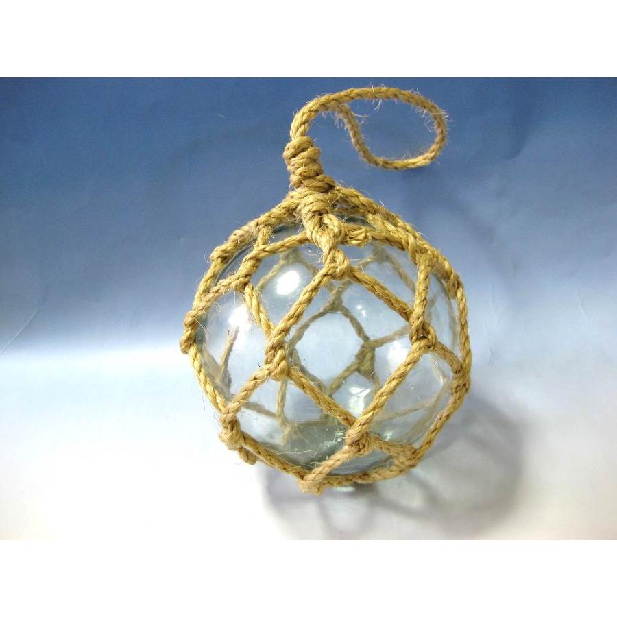ガラス浮き玉 ロープネット付き　　漁師浮き　インテリア　照明 ガラス浮玉NO.06（20cm） 漁業用ガラス玉 マリンインテリア