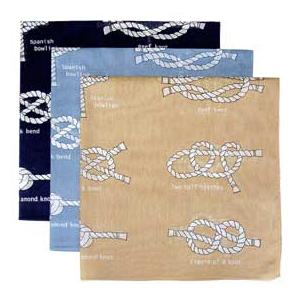 マリンハンカチ【ロープ】 結び 船舶 贈り物 : マリンガイド Yahoo!店