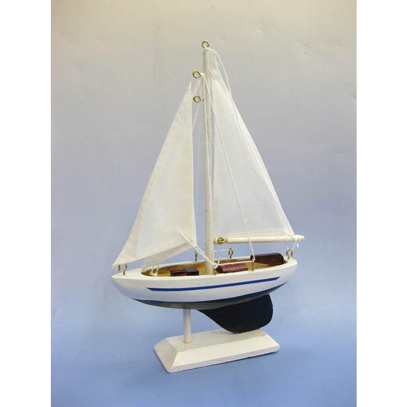 ヨットS レッド ネイビー かわいい 置物 : マリンガイド Yahoo!店