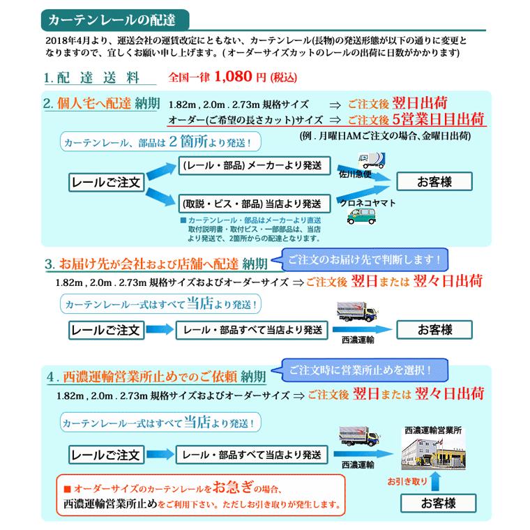 カーテンレール 1.82mダブル タチカワブラインド ファンティア 標準仕様 日本製 ★サイズカット無料★｜marine0201｜07