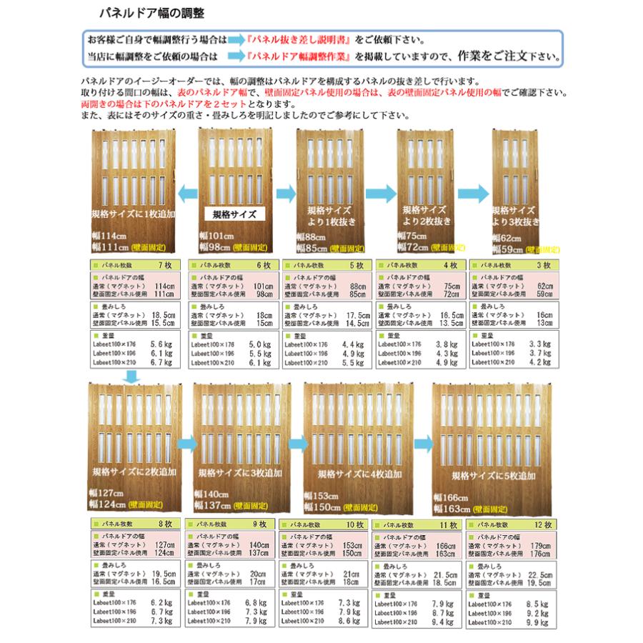 【幅・高さ調整オプション有り】パネルドア  Lumieルミエ (部屋の間仕切りに最適）幅100cm×高さ196cm 木目柄｜marine0201｜19