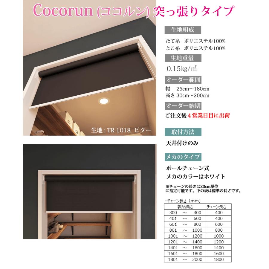 突っ張りタイプロールスクリーンオーダー (ビス不要・取付時工具不要) (幅41〜60ｃｍ×高さ30〜90cm）１年保証付・日本製【代引不可】_2