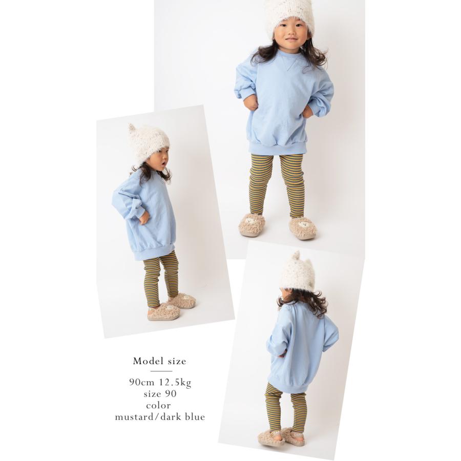 リブレギンス キッズ ボーダー ナチュラル 女の子 男の子 春秋 韓国 ベビー服 ストレッチ ボトムス スパッツ 無地 くすみカラー SNS人気 爆買 |  | 04