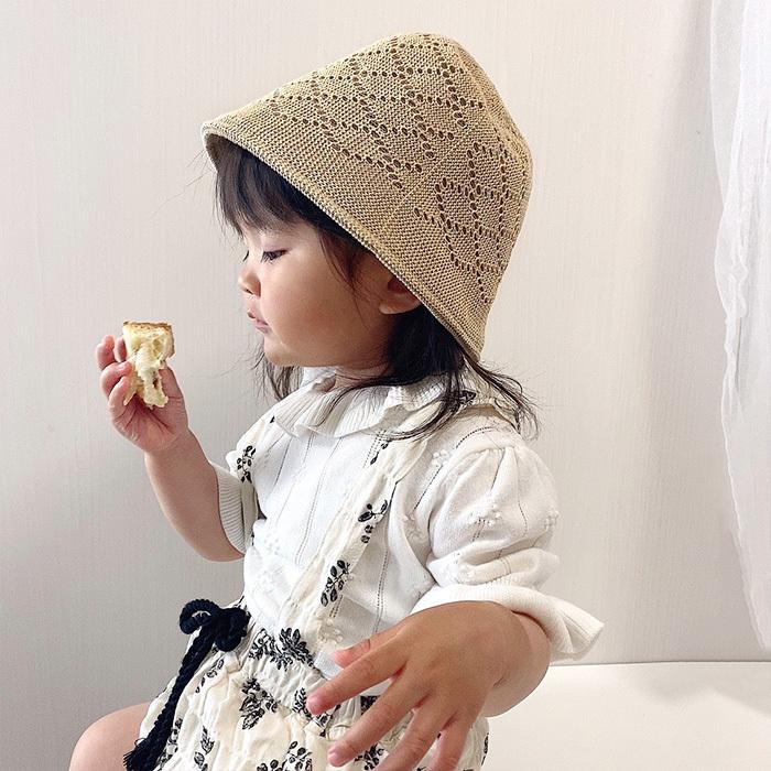帽子 キッズ 50cm 52cm 夏 クローシュハット ナチュラル 韓国 子供服