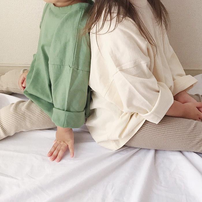高価値 子供服 長袖 Tシャツ 保育園着 無地 ソフト くすみカラー 秋コーデ 韓国子供服 キッズ ロンt 男の子 女の子 おしゃれ 80 90 100 110 1 ポイント消化 プチプラ Cisama Sc Gov Br