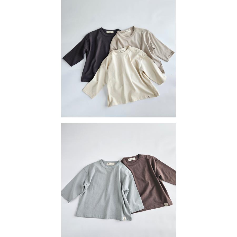 長袖Tシャツ キッズ 無地 男の子 女の子 トップス 綿100% 春秋 保育園着 オーバーサイズ 80 90 100 110 120cm 爆買 |  | 16