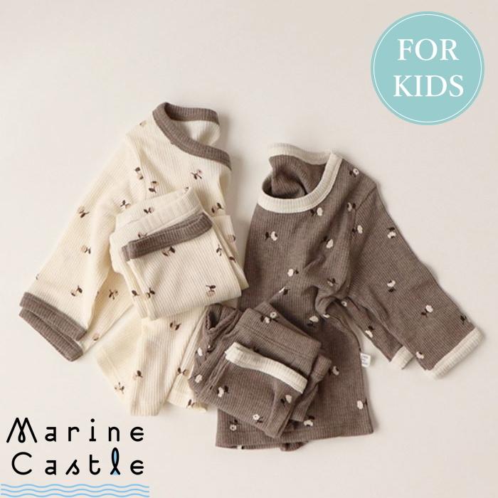 お気に入 パジャマ 花柄 ルームウェア 部屋着 上下セット セットアップ ハミング花柄 小花柄 80cm マリンキャッスル ナイトウエア 110cm 100cm 70cm 韓国子供服 90cm