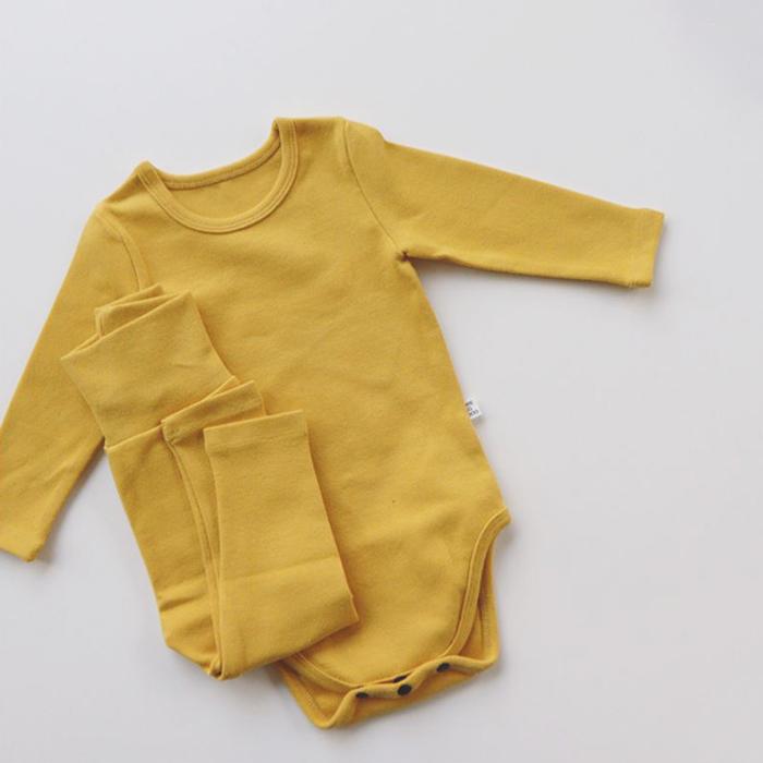ロンパース 長袖 60cm 70cm 80cm 韓国子供服 レギンス 2点セット 厚手 