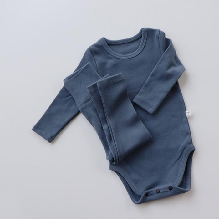 ロンパース 長袖 60cm 70cm 80cm 韓国子供服 レギンス 2点セット 厚手 