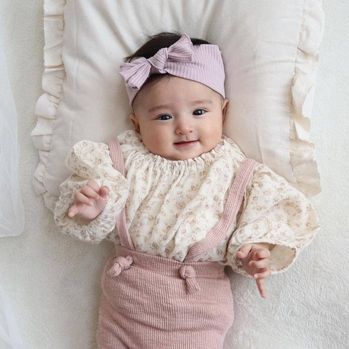OREN オレン ベルーカ 韓国ベビー服 フリルロンパース ヘアーバンド