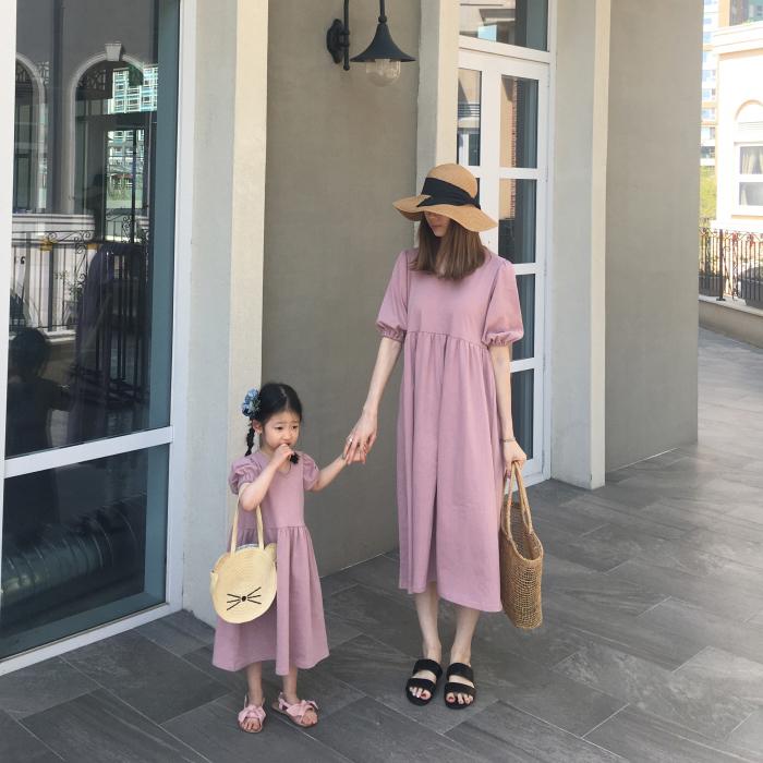 ワンピース 半袖 キッズ 親子コーデ Kids 女の子 夏 90 100 110 1 ペアルック お揃い バルーンスリーブ One Piece 210 072 マリンキャッスル キッズ服 ベビー 通販 Yahoo ショッピング