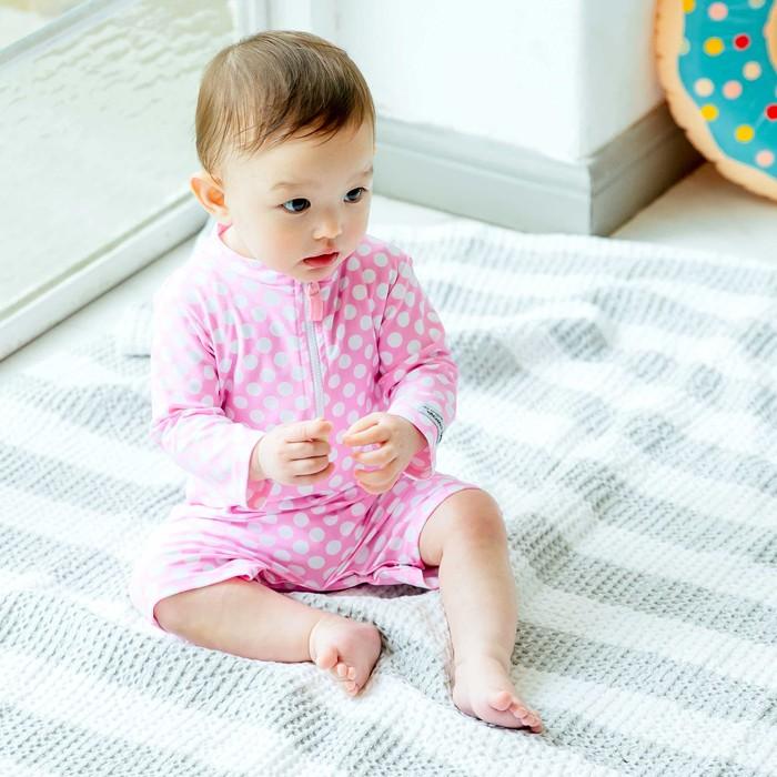 水着 ベビー 爆売り Baby 男の子 女の子 スイムウェア 70 100 ラッシュガード 90 ドット スイミングスクール 80 オールインワン