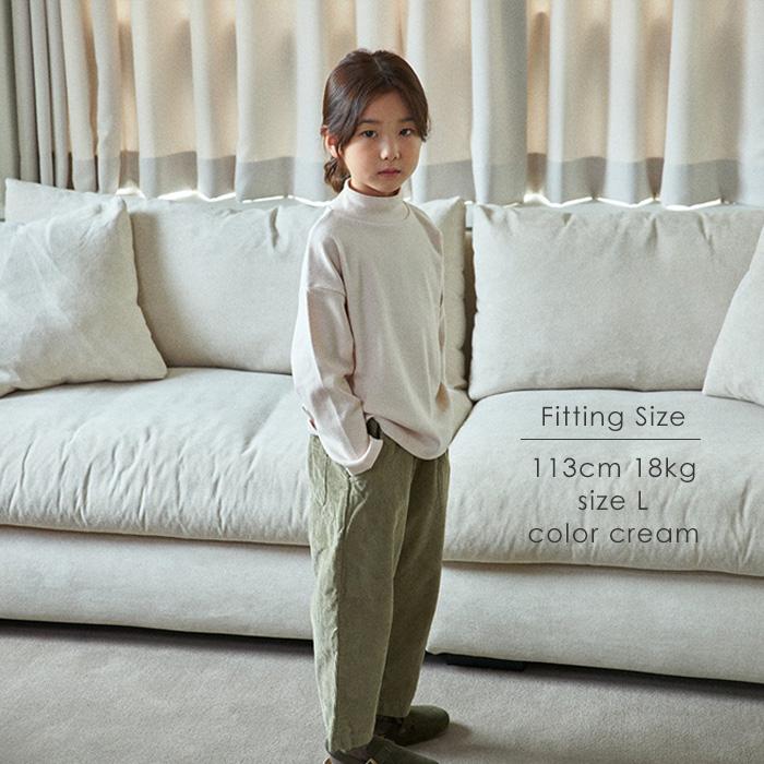 長袖Tシャツ 80cm 90cm 100cm 110cm モックネック キッズ 韓国子供服