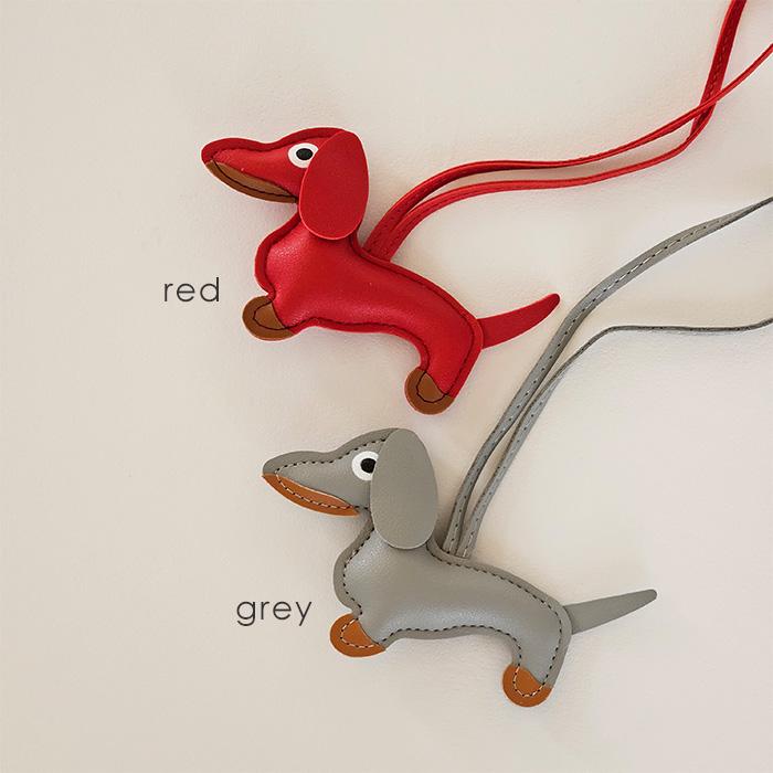 バッグチャーム 犬 チャーム 合皮 レザー バッグ アクセサリー