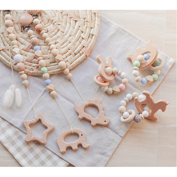 歯固め 歯がため カミカミ ホルダー Baby ベビー おしゃぶり 木製 男の子 可愛い 赤ちゃん 人気カラーの 成長 天然木 天然素材 おもちゃ 知育玩具 おしゃれ 女の子