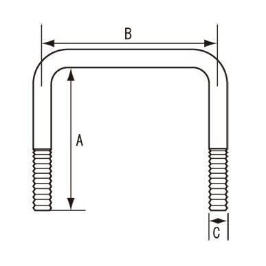 TIGHT JAPAN（タイトジャパン）75×45角パイプ縦用ボルト スチール 100