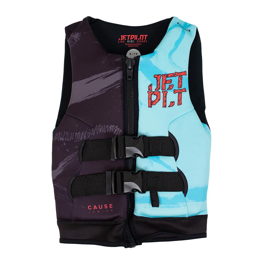 JETPILOT（ジェットパイロット）THE CAUSE SHARK F/E KIDS NEO VEST（JA20211）BLACK/BLUE ユース　ライフジャケット  子供｜marinedays2