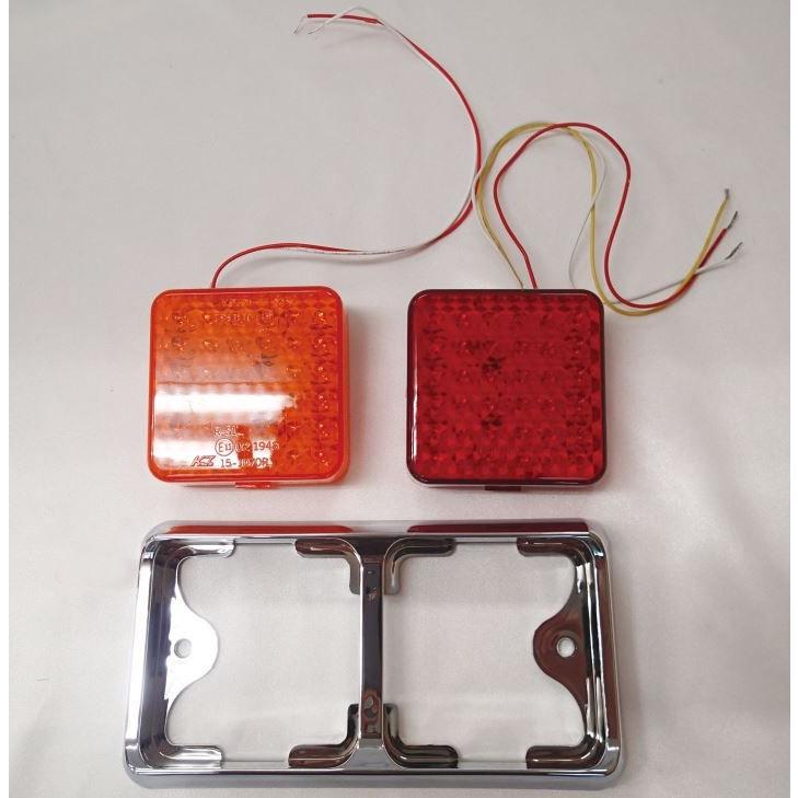 マリントレーラー用LEDラウンド型ワンショットテール 左右ASSY トレーラー LEDテールランプAssy（teal-1） REX TRAILER（REX