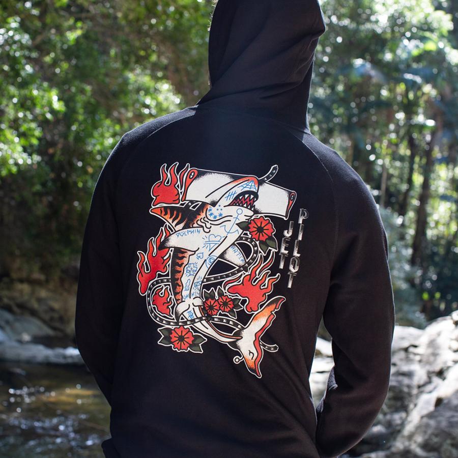JETPILOT（ジェットパイロット） SHARKFLASHPULLOVER（ブラック）*プル