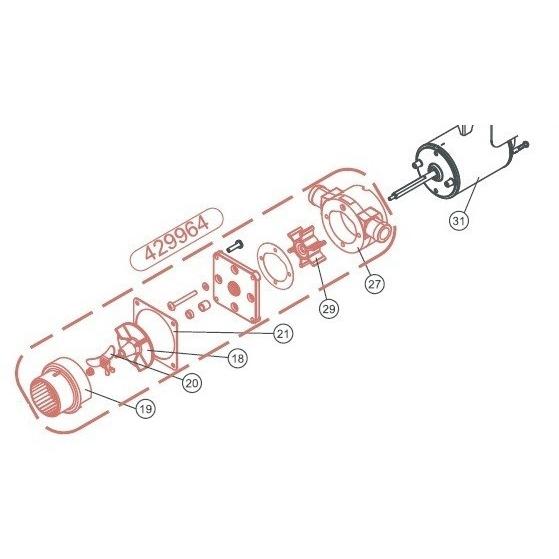 TMC ポンプユニット 24Ｖ　TMC電動マリントイレ用　ホース差し込み式　補修パーツ　ボート用 船舶用 モーターアッセンブリ モーターポンプAssy　｜marinehousekobe｜08