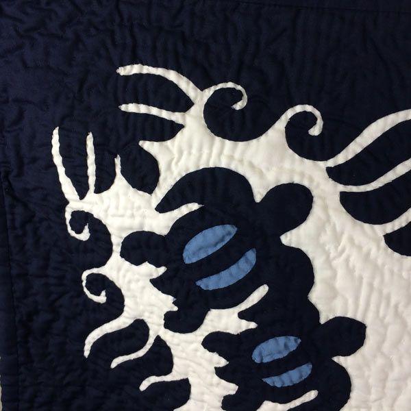 Hawaiian quilt ハワイアンキルトタペストリー ホヌ柄 63×63cm : 14ss 