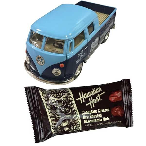 フォルクスワーゲンバスダブルキャブミニカー×チョコバーセット フォルクスワーゲンバスダブルキャブミニカー×チョコバーセット