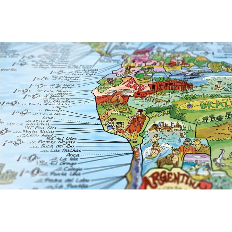 サーフィン 世界地図 サーフトリップ マップ Surftrip Map サーフスポット サーファー ギフト プレゼント クリスマス 父の日 ホワイトデー 19fw Worldmap 白浜マリーナ Yahoo 店 通販 Yahoo ショッピング