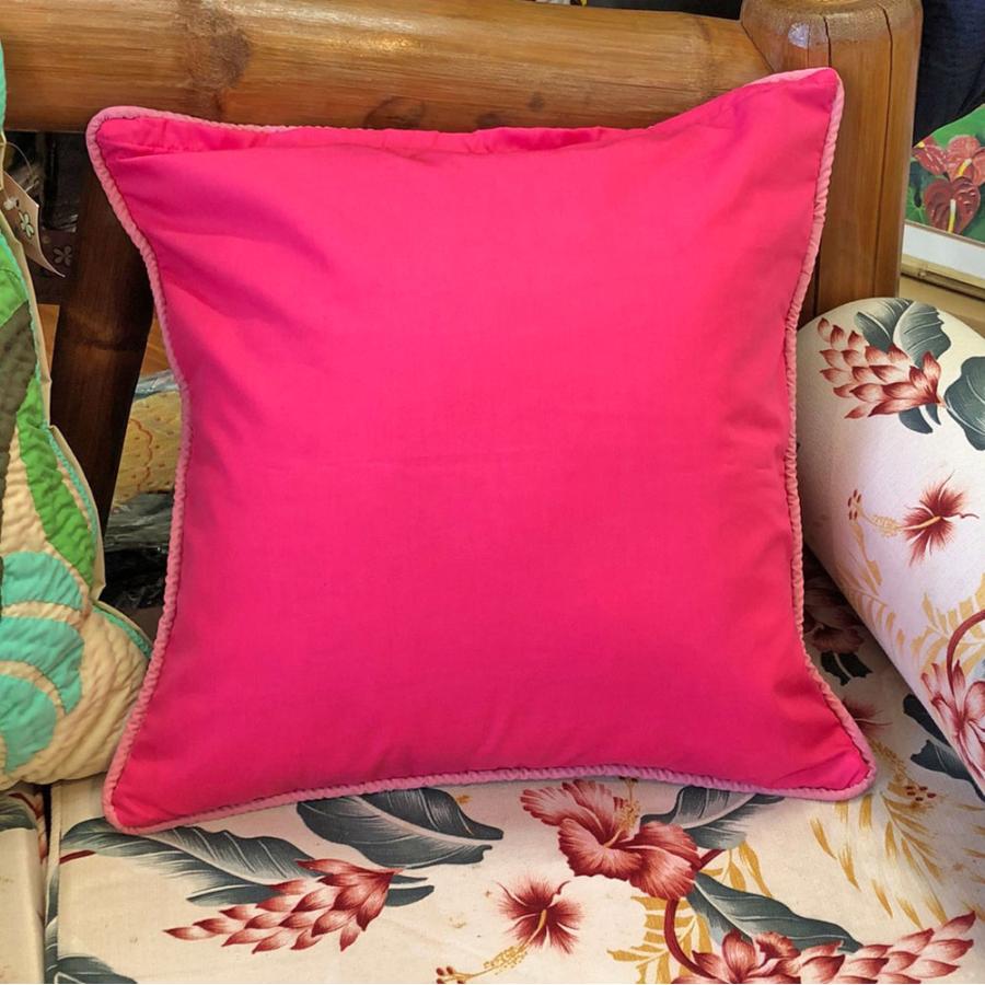 ハワイアンキルト クッションカバー ジンジャーピンク46cm 46cm 完成品 ハンドメイド fw Cushion18 3 白浜マリーナ Yahoo 店 通販 Yahoo ショッピング