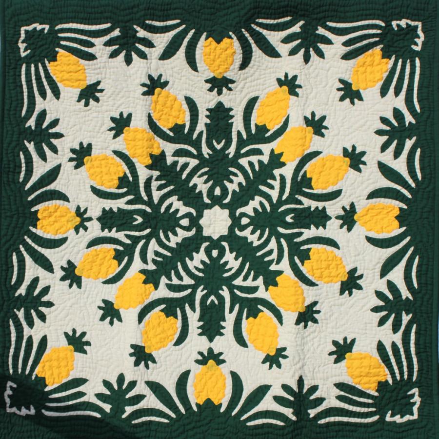 ハワイアンキルト タペストリー 完成品 パイナップ 106cm 106cm fw Hk4242pine 白浜マリーナ Yahoo 店 通販 Yahoo ショッピング