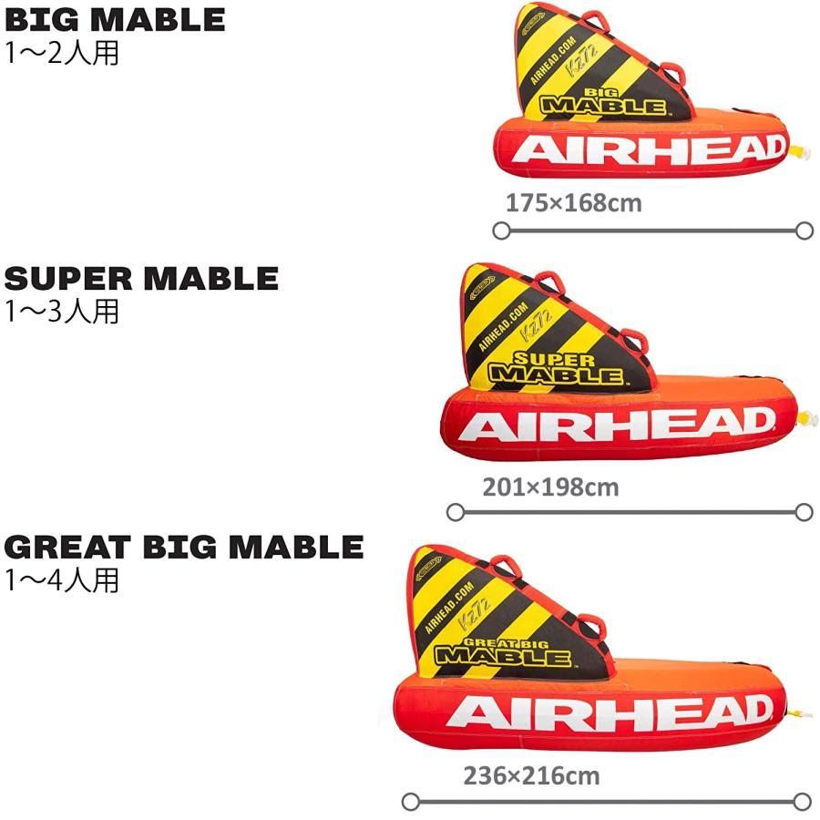 トーイングチューブ 2人乗り ビッグマーブル BIG MABLE エアー トーイングチューブ 2人乗り ビッグマーブル BIG MABLE エアー