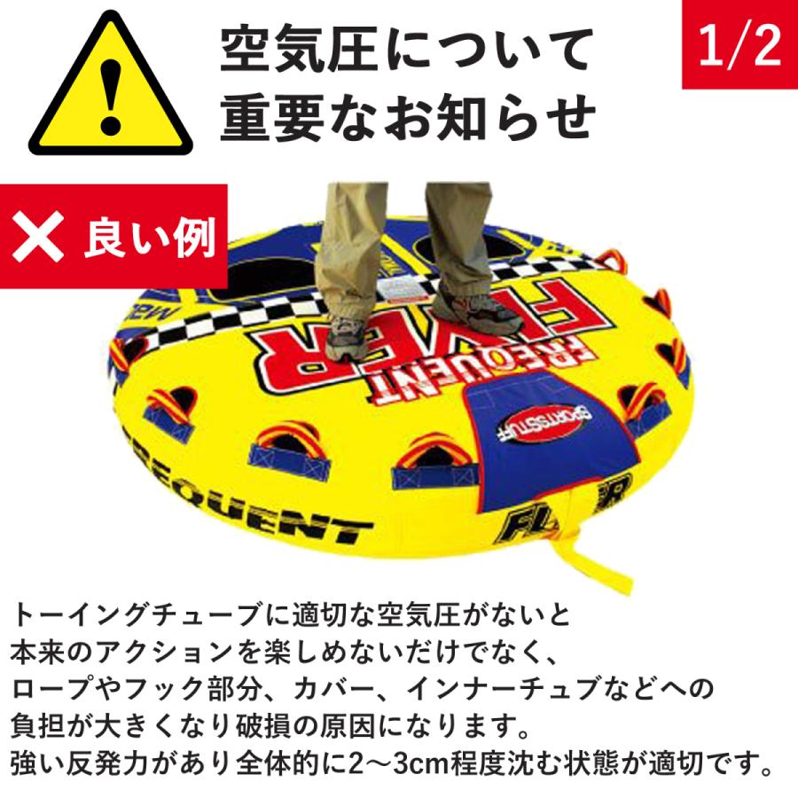 トーイングチューブ 3人乗り ロック＆トウ Rock N' Tow エアーヘッド AIRHEAD チューブ 浮き輪 バナナボート ロープ付きの画像
