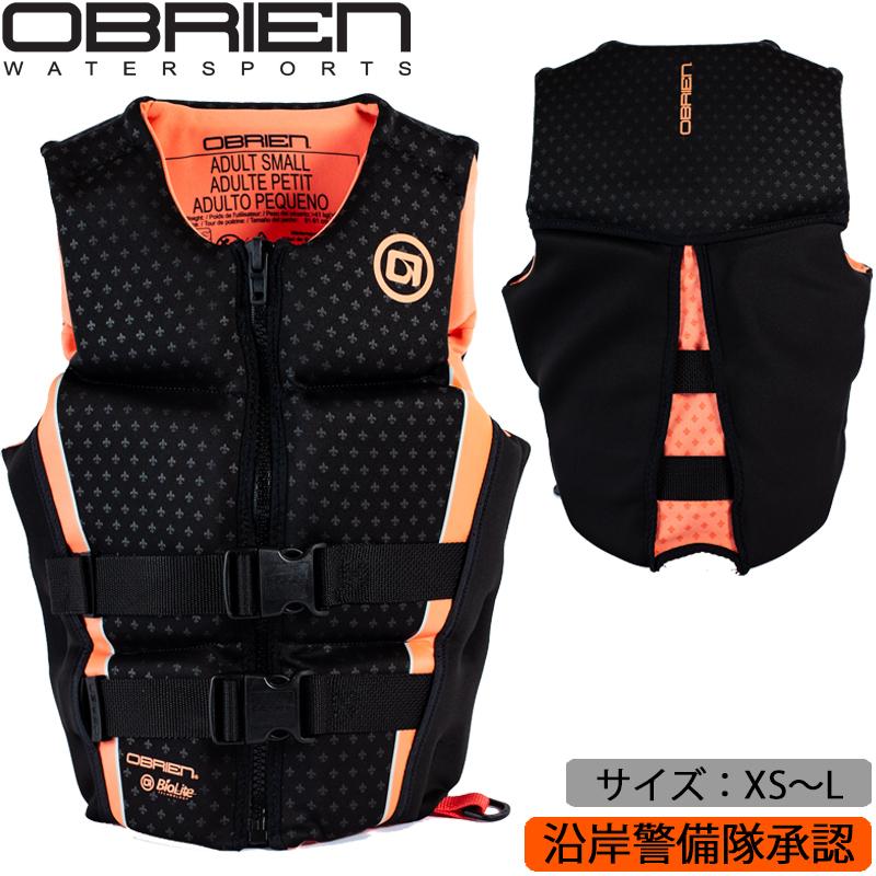 OBRIEN オブライエン 救命胴衣 フレックスVバック メロン レディース ライフジャケット ライフベスト SUP 水上バイク ジェットスキー ウェイクボード