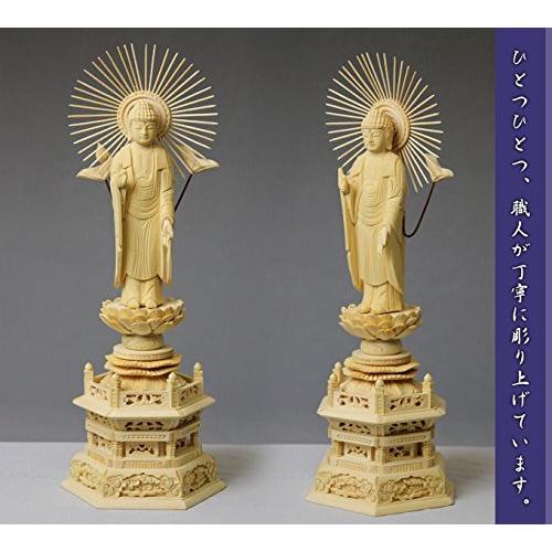 仏像 | 六角台座 阿弥陀如来 白木 お仏壇のはせがわ公式通販 仏像・座