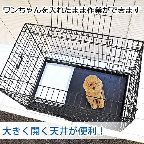 【早い者勝ち！】 プチリュバン スリードア 折りたたみ式 ペットケージ LL 幅91×奥行55.5×高64cm トレイ付 スチール制 【Z2225620109】(12133円)