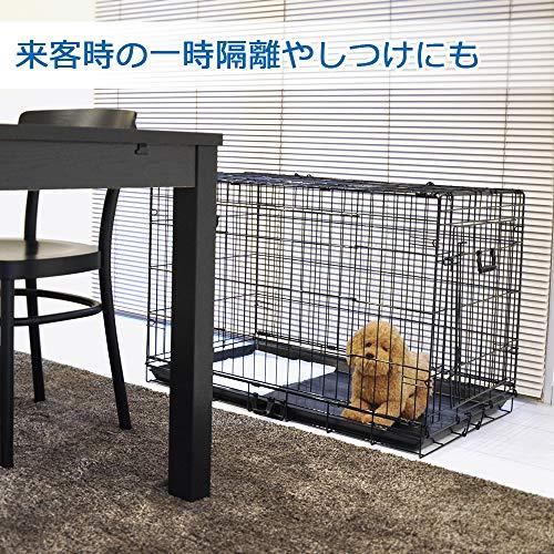 【早い者勝ち！】 プチリュバン スリードア 折りたたみ式 ペットケージ LL 幅91×奥行55.5×高64cm トレイ付 スチール制 【Z2225620109】(12133円)