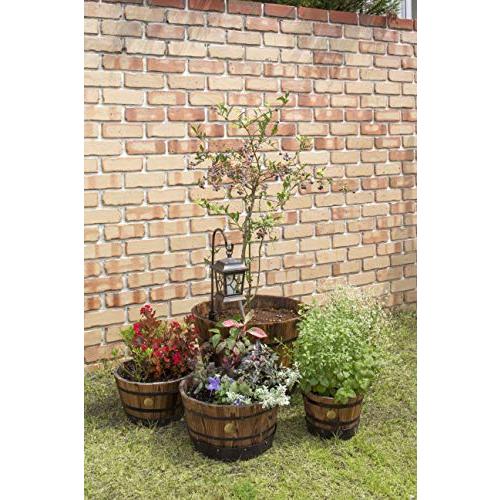 タカショー ウッドバレルプランター 550 約W55×D55×H41cm 