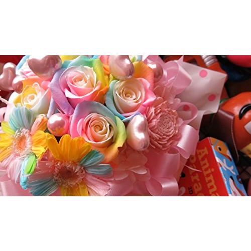 誕生日プレゼント 彼女 レインボーローズ 花束風 プリザーブドフラワー レインボーガーベラ プリザーブドフラ 誕生日プレゼント