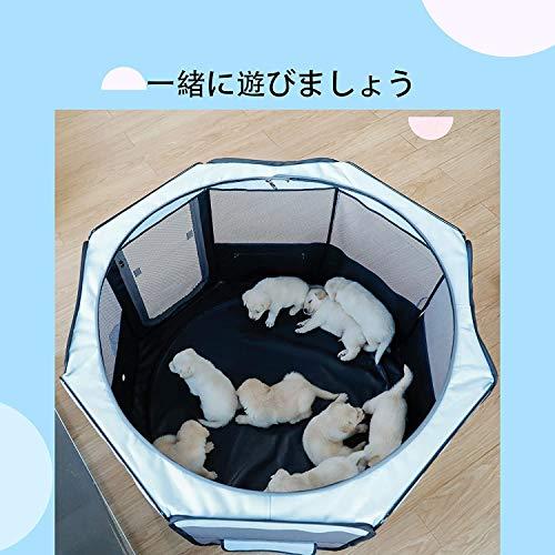 新春セール petsfit 折りたたみサークル 八角形 プレイサークル 犬猫兼用 猫の分娩室 メッシュ 屋根付き 屋内 屋外 収納バッグ付き S/M/L ピンク/ブラウン/ブルー 選択可能 【2026742132】(11049円)