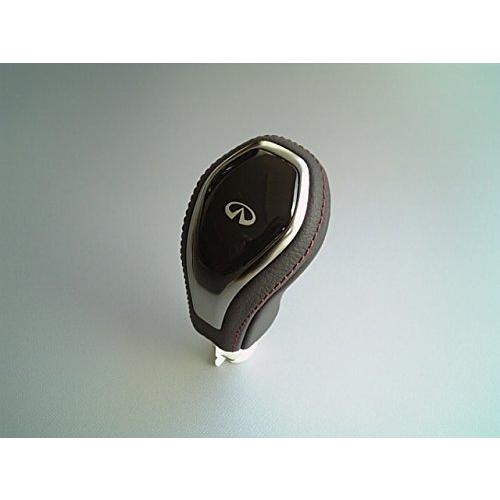 送料無料 日産純正 V37 スカイライン専用 M C インフィニティ シフトノブ レッドステッチ Skyline Infiniti 最高の Prcs Org Pk