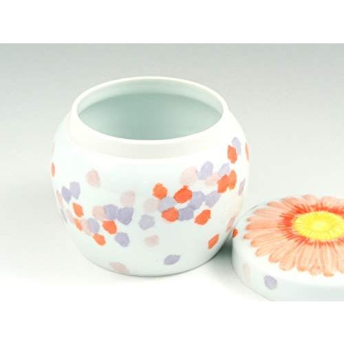 有田焼 伯父山窯 ペット用骨壺 花吹雪 メモリアルポット ５寸(内径11.8cm) メモリアルポット ガーベラポット