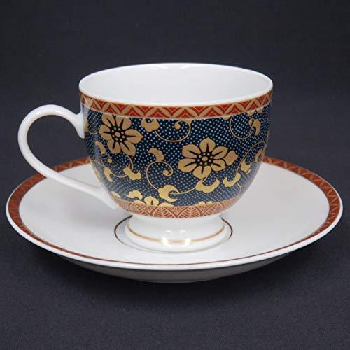 九谷焼 コーヒーカップセット 5客 青粒鉄仙 陶器 食器 日本製