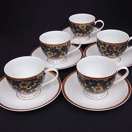 九谷焼　コーヒーカップ 九谷焼 コーヒーカップ カップ＆ソーサー 線紋-百華園