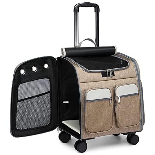 HAOYINEW ペットキャリー キャスター付き 猫 猫用 キャリー カート 犬 小型犬 ペット リュックキャリーバッグ 折? 猫 犬
